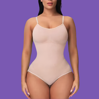 Super Sale V Neck Spaghetti Strap Bodysuit Compression Body Suits Open Crotch Shapewear Slimming Body Shaper Smooth Out Bodysuit