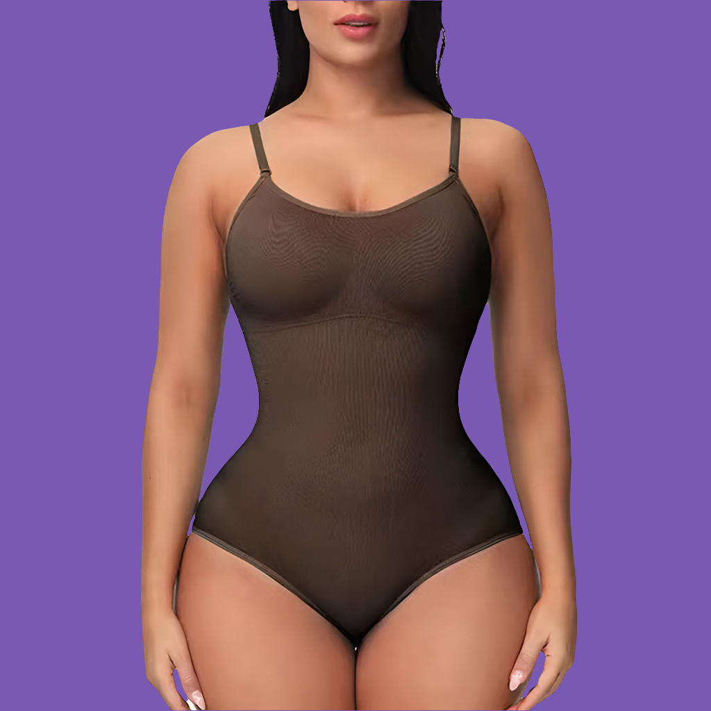 Super Sale V Neck Spaghetti Strap Bodysuit Compression Body Suits Open Crotch Shapewear Slimming Body Shaper Smooth Out Bodysuit